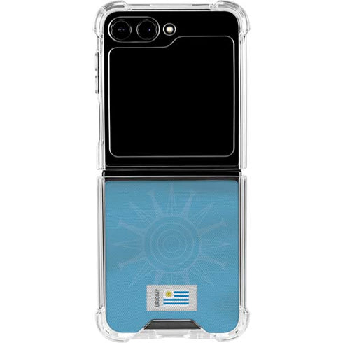 Uruguay Soccer Flag Galaxy Z Flip5 5G Clear Case